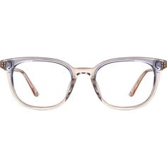 These fashion-forward square glasses have a lovely hint of translucent color. The medium-sized high-quality eyeglasses is made with acetate that is hand-polished to a glossy finish. It is available in the following colors: translucent pink with a hint of lilac and blue with a hint of brown. Spring hinges provide a comfortable fit. | Zenni Women's Square Prescription Eyeglasses Clear Plastic Eyeglasses For Small Faces For Women, Trendy Eyeglasses For Women, Stylish Glasses For Women, Clear Glasses Frames, Eye Fashion, Rim Design, Zenni Optical, Square Eyeglasses, Oval Face Shapes