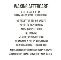 Pre Waxing Care Tips, Brazilian Wax Tips Aftercare, Waxing Instagram Post Ideas, Waxing Post Ideas, Body Waxing Quotes, Wax Advertising, Brazilian Wax Quotes, Waxing Tips Brazilian, Wax Room Ideas Estheticians