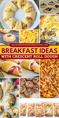 Wake up to this breakfast idea with Crescent Roll Dough! This recipe is an easy Christmas morning breakfast with refrigerator dough transformed into baked pastries and baked casseroles. Try these tasty morning breakfast ideas to start your day right! Brunch Crescent Roll Recipes, Pillsbury Croissant Recipes Breakfast, Pillsbury Crescent Roll Recipes Breakfast, Breakfast Recipes Using Crescent Rolls, Pillsbury Breakfast Recipes, Croissant Recipe Pillsbury, Crescent Roll Breakfast Recipes Sausage, Croissant Dough Ideas Pillsbury, Crescent Roll Breakfast Ideas