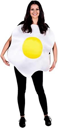 a woman is wearing an egg costume