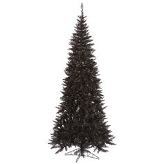 a black christmas tree on a white background