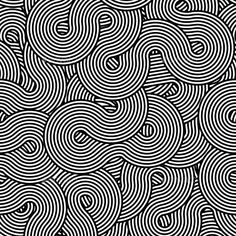 an abstract black and white pattern with wavy lines in the center, on a dark background