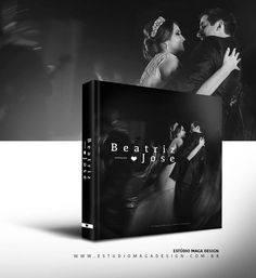 a black and white photo of two people in front of a book cover with the title'beautiful jose '