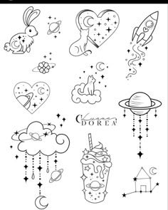 the back side of a coloring page with different designs