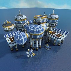 an image of some futuristic buildings in the water