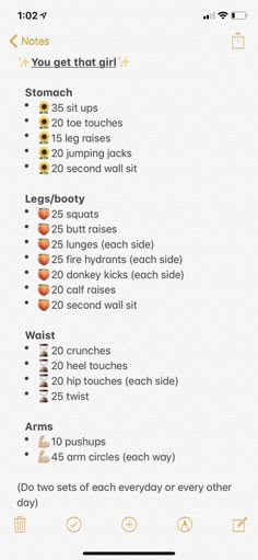 an iphone screen showing the daily workout schedule for women and how to use it on her phone