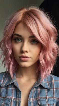 Check out cool pink hair color ideas for a fresh back view. Visit our website for more stylish hair inspirations. Save these cool styles for your next hair update! 🌸 #CoolHair #PinkHairTrends #BackViewInspo Cool Pink Hair, Pink Goddess, My New Haircut, Natural Highlights, Dye Colors