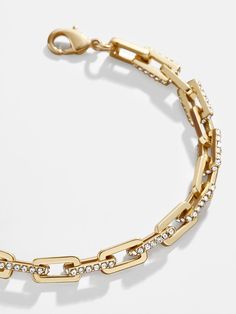 The Pavé Hera Bracelet is here for all of your metal mixing moments. Of-the-moment paperclip links in both pavé and gold come together for an extra modern wrist layer. Pair with a few of our Pisa bracelets or alongside another favorite chain style. Name Friendship Bracelets, Gold Bracelets Stacked, Eternity Bracelet, Jewelry Bracelets Gold, Bracelets Gold, Purple Area Rugs, Bead Bracelets, Ring Fit, Jewelry Inspo