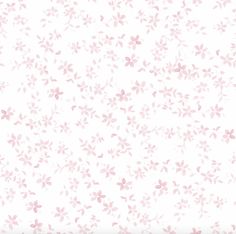 a white and pink wallpaper with small flowers on the bottom half of it,