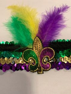 Mardi Gras Sequin Headband Mardi Gras Headband, Christmas Carnival, Half Face Mask, Mardi Gras Party, Mardi Gras Mask, Holiday Paper, Turbans, Doll Face, Hair Accessories Headbands