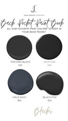 the different shades of black paint that you can use to create your own wall art