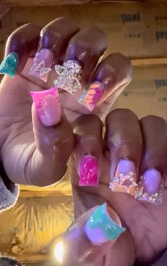 @somepisceslol Weak Nails, Classy Acrylic Nails, Acrylic Nails Coffin Pink