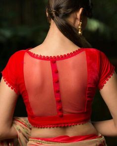 Netted Blouse Designs, Backless Blouse Designs, Net Blouses, Sari Blouse Designs, New Blouse Designs, Blouse Designs Indian