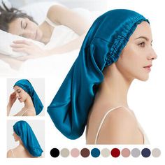 1 x Sleeping Hair Wrap Bonnet Cap. Material: 100% mulberry silk. Night cap practical design: elastic band and stretchable, put on your head easily, can keep your hair in place and prevent loose hair during sleep, soft to your skin. Sleep Hair, Sleep Hairstyles, Hair Hat, Scrunchies Diy, Bonnet Cap, Loose Hair, Abs And Cardio Workout, Night Cap, Long Braids