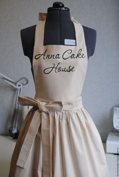 Anna Cake, Restaurant Uniforms, Diy Apron, Cake House, Apron Sewing Pattern, Cafe Shop Design