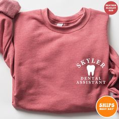 To ensure a smooth and hassle-free transaction, please take a moment to read the full listing, FAQs, policies, and shop announcement. We appreciate your effort and cooperation! 👚 MATERIAL 👚 * ADULT and YOUTH Crewneck Sweatshirt: 50% Cotton, 50% Polyester  📏 SIZING 📏 * COMFORT COLORS: Relaxed Fit * GENERIC (Unisex Short Sleeve): Standard Fit - true to size. For a baggier or oversized look, consider sizing up!  🖨️ PRINT APPLICATION 🖨️ All our garments are printed with premium eco-friendly wa Dental Assistant Outfits, Sweatshirt Colors, Tooth Design, Dental Insurance, Life Aesthetic, Dental Hygienist, Sweatshirt Cute