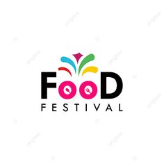 the logo for food festival with colorful letters