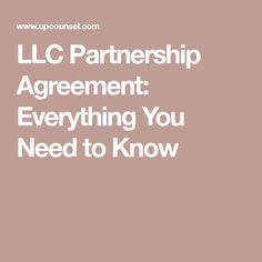 the words l c partnership agreement are in white on a pink background with an image of a