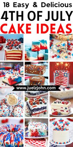 Enjoy easy delicious 4th of July cake ideas. 4th Of July Cake Ideas, Patriotic Bundt Cake, Corn Potato Salad, 4th Of July Dessert Ideas, 4th Of July Party Food