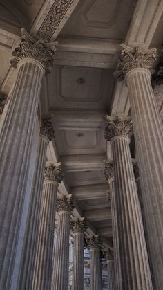 an image of columns and ceiling in the building