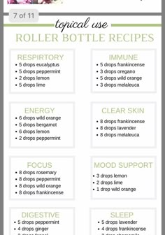 Young Living Roller Recipes, Roller Ball Essential Oil Recipes, Doterra Roller Bottle Recipes, Doterra Roller Blends, Roller Ball Blends, Oil Roller Bottle Recipes