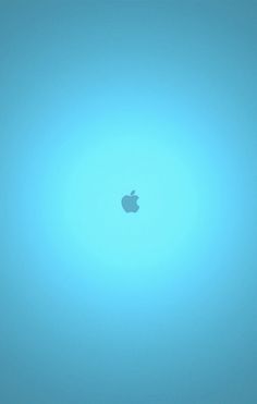 an apple logo in the middle of a blue background