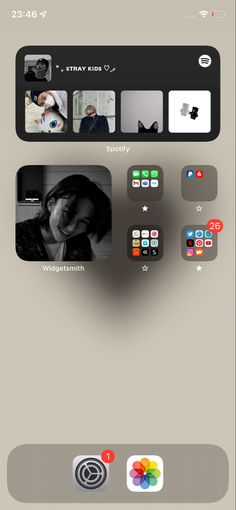 an iphone screen with several different app icons on the bottom left side and top right hand corner