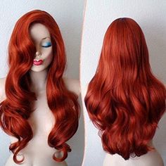 Jessica Rabbit Red Cosplay Halloween Dressup Wig Nwt* Super Fun Perfect For Cosplay Or Your Halloween Costume Synthetic Wig. Red Color Heat Resistant On Low Average Cap Size ( Adjustable Straps ) Breathable Cap Bundle & Save Mermaid Wig, Black To Red Ombre, Copper Red Hair, Dyed Red Hair, Halloween Wigs, Red Wigs, Party Kleidung, Jessica Rabbit, Copper Red