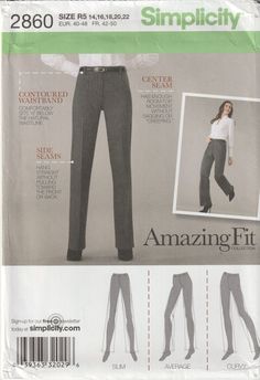 an advertisement for the new women's pants sewing pattern, which is also available in sizes