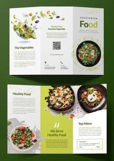 an image of a brochure that is open to show the food inside it