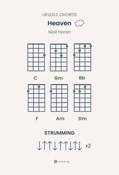 the ukulele chords are arranged in different ways