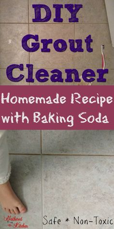 homemade recipe with baking soda for diy grout cleaner and nourishment