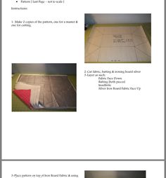 the instructions for how to make a quilt