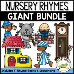 the nursery rhymes giant bundle includes books and sequins