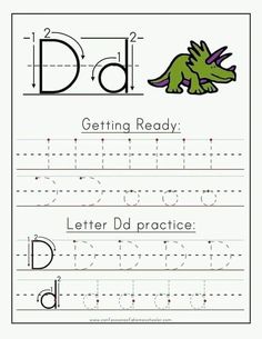 the letter d worksheet for children to practice handwriting and writing with their letters