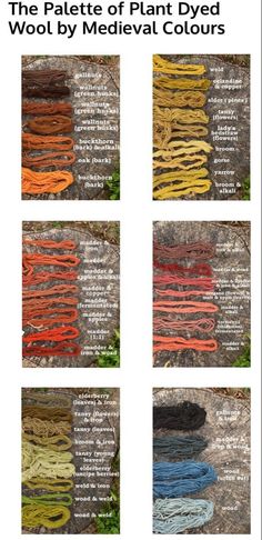 the different colors of plant dyed wool by medieval colours