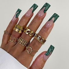 Earth Rings, Milky Pink, Drip Nails, Nails Green, Edgy Nails, Acrylic Nails Coffin Pink, Design Nails, Long Square Acrylic Nails