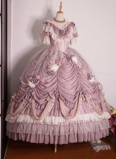 Victorian Dress Gown, Victorian Ball Gowns, Gaun Abad Pertengahan, Victorian Dresses, Shopping Link, Op Dress, Dress Sets, 파티 드레스