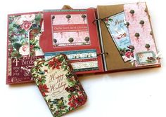 four different types of notebooks with flowers on them