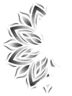 a black and white drawing of a flower