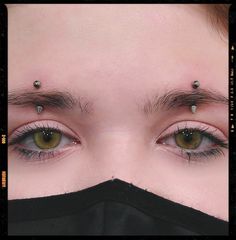 Eyebrow Piercing Idea Different Types Of Eyebrow Piercings, Different Eyebrow Piercings, Double Center Eyebrow Piercing, Mid Eyebrow Piercing, Eyebrow Piercings Aesthetic, Piercing Ideas Eyebrow, Middle Brow Piercing, Double Eye Brow Piercing, Symmetrical Eyebrow Piercing