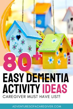 The ultimate list of activities for seniors living with Alzheimer's or dementia. Over 80 crafts, games, printables, and activities. Senior Center Activities, Elderly Activities, Senior Activities