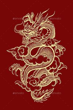 Traditional Chinese Dragon Illustration #Chinese, #Traditional, #Illustration, #Dragon Traditional Chinese Art Tattoo, Mexican Dragon, Chinese Dragon Illustration, Tattoos Dragon, Illustration Traditional, Asian Dragon Tattoo, Traditional Illustration, Tattoo Placements, Chinese Dragon Tattoos