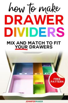 how to make drawer dividers and match to fit your drawers