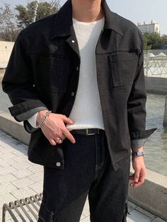 Black Denim Jacket Outfit Mens, Black Jean Jacket Outfits Men, Black Denim Jacket Outfit Winter, Black Jean Jacket Outfit, Black Jean Jacket Outfits, Denim Jacket Outfit Winter, Jean Jacket Outfits Men, Black Denim Jacket Outfit, Black Jacket Outfit