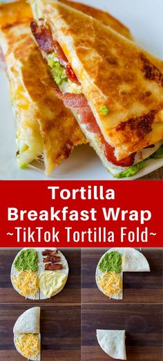 This EASY Breakfast Tortilla Fold technique went viral on TikTok and it's genius. It takes a regular Tortilla Breakfast Wrap to the next level. Tortilla Breakfast Wrap, Tortilla Breakfast, Breakfast Wraps Recipes, Breakfast Crunchwrap, Breakfast Tortilla, Breakfast Wrap, Breakfast Wraps, Viral On Tiktok, Lost 100 Pounds