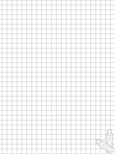 a graph paper with an image of a house and pencils on top of it