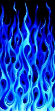 blue flames are glowing in the dark