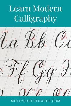 learn modern calligraphy with this free printable worksheet