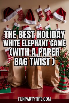 the best holiday white elephant game with a paper bag twist is featured in this post